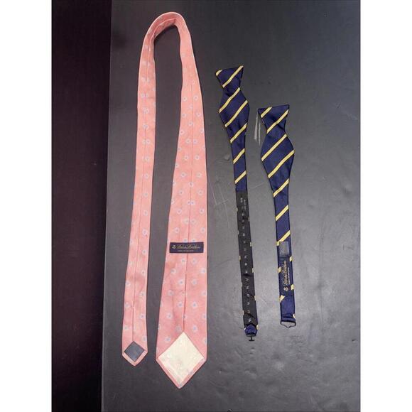Brooks‎ Brothers Quiet Luxury Designer Business Preppy Silk Standard Bow Tie Lot - Picture 8 of 13